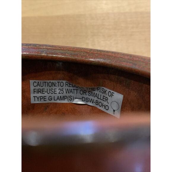 Boho Chic Full Size Scentsy Wax Warmer Bronze/ Brick Red Color Retired - Picture 10 of 10